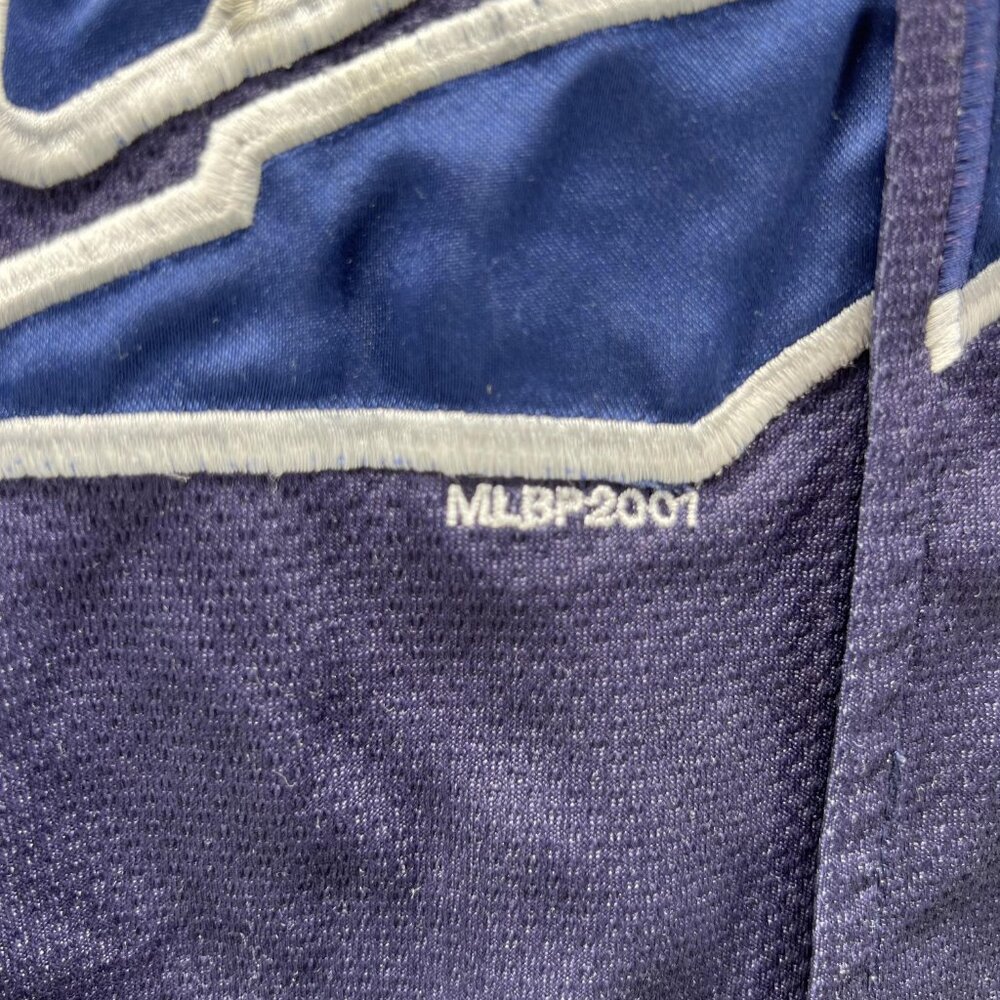 New York Yankee Jersey Men Large Adult Blue Navy MLB Polyester Baseball Puma VTG - Picture 12 of 16